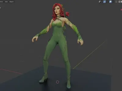 Poison ivy fortnite Low-poly 3D model