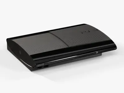 Sony PlayStation 3 Super Slim game console Low-poly 3D model