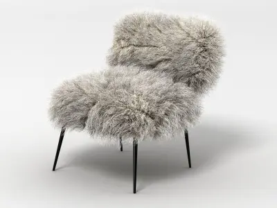 Baxter Nepal Chair White 3D model