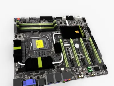 Motherboard Gigabyte G1 Sniper 3 3D model