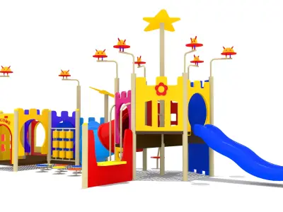 Kids Playground Low-poly 3D model shop