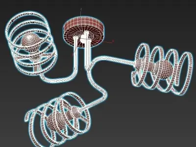 vitaluce-v4552-1-3pl three light ceiling fixture 3D model