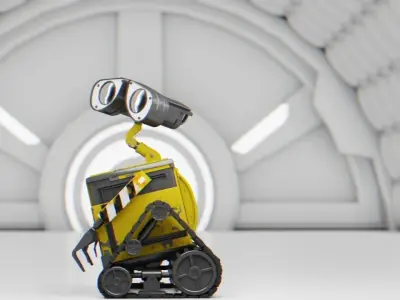 sci-fi  robot   wall-e  rigged animated character 3D model