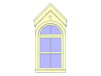Pointed Arch Window 3D model