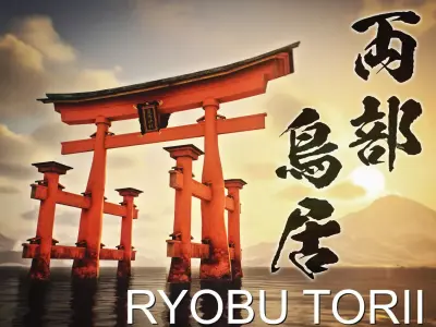 Itsukushima Otorii Low-poly 3D model