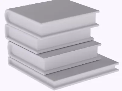 Set of 4 book covers  3D print model