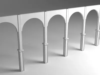 English arch wall panel 3D model