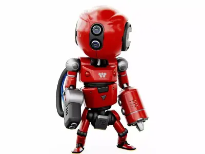 INDUSTRIAL BOT V-2  RIGGED 3D model
