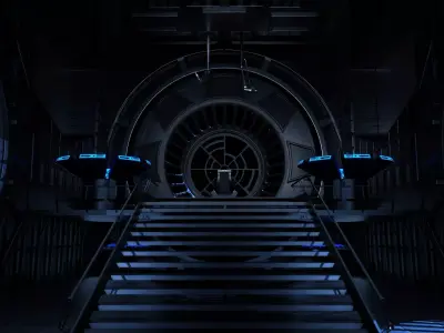 Emperors Throne Room Blender Fan Art 3D model