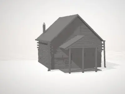 Log Cabin Free 3D model