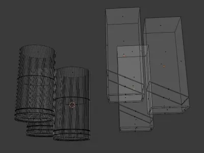  spotlight circle and square spotlight light spot Free 3D model