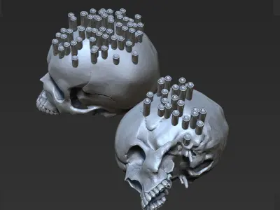 Floor Skull Candle 3D print model