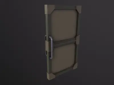 Steel Door 3D Model Low-poly 3D model