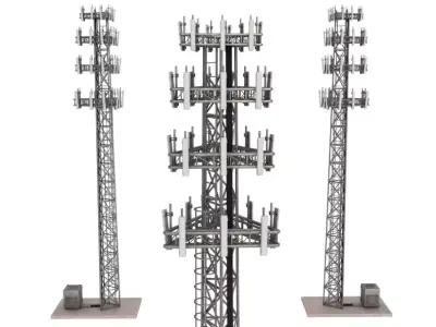 Cellular Towers Collection 3D model