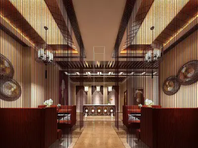 Business Restaurant - Coffee - Banquet  21 3D model