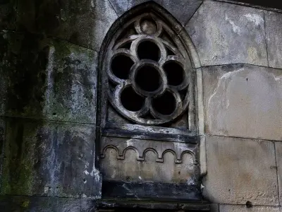 abandoned temple stone wall window detail PBR photogrammetry Low-poly 3D model