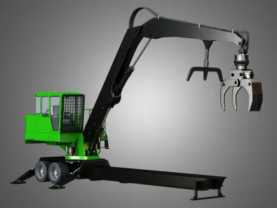 JD - 337E Knuckleboom Loader 3D model