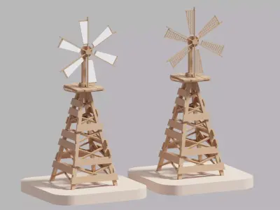 Cartoon Windmill 3D model