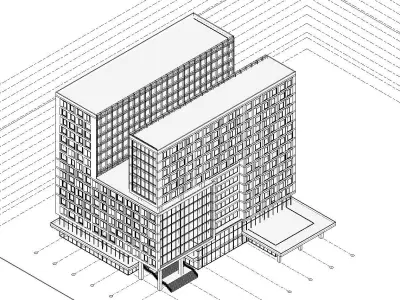 Hospital Building CM19 3D model
