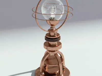 Copper Bulb Lamp 3D model