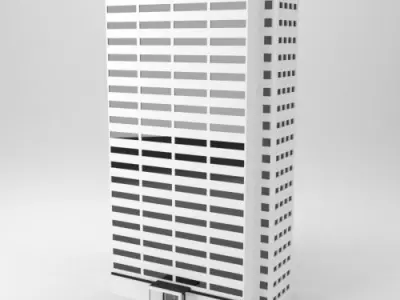 cartoon buildings bundle 3D model