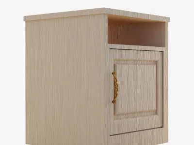 Bedside Table Low-poly 3D model