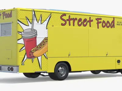  Fast Food Vendor Van without Interior 