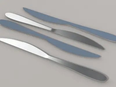 CUTLERY---Simple Spoon Fork and Knife Free low-poly 3D model