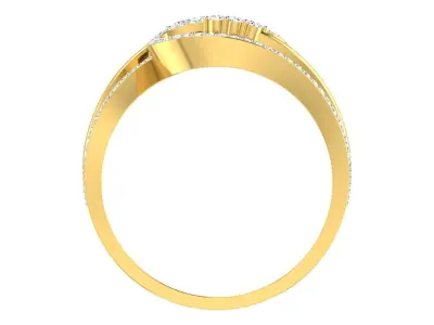 Light Weight Gold Diamond Rings-R-4121 3D print model