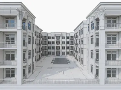 Apartment Complex 04 3D model