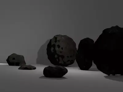Stones for the urban or village environment 3D model