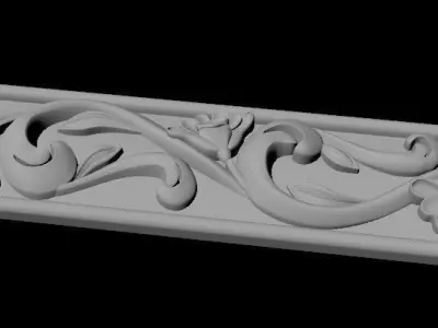 carved baguette  3D model