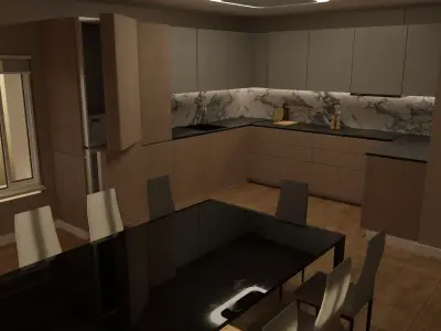 Apartment floor plan 3D model