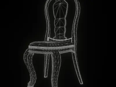 Low-Poly 3D Antique Chair Free low-poly 3D model