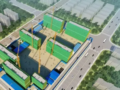 Urban Residential Construction Site 3D model