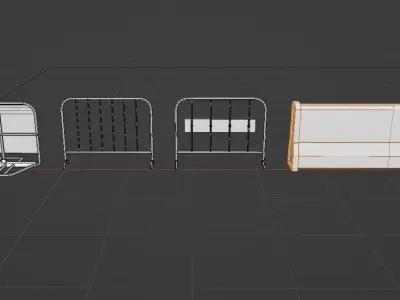  Barriers Collection 3D model Low-poly 3D model
