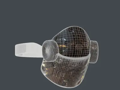 Gas mask helmet 3d model scifi Low-poly Low-poly 3D model