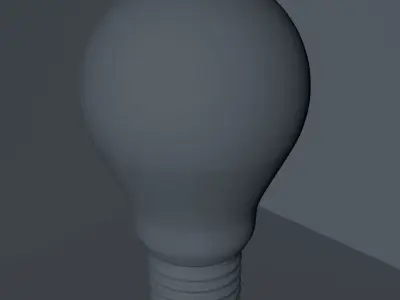 realistic lamp light bulb 3D model
