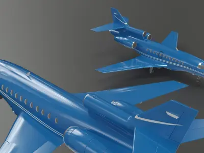  Business Jet Plane Rigged 