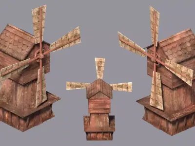 WindMill Textured 3D model