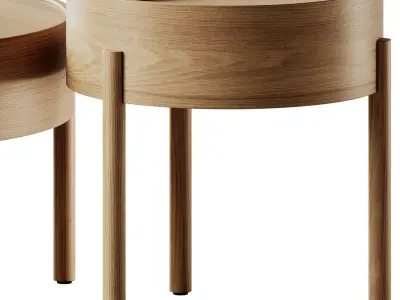 Woud Arc Coffee Tables 3D model