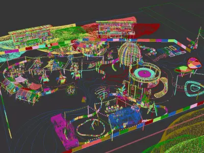 Camping Park Low-poly 3D model