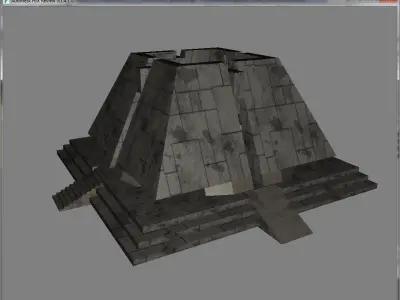 Pyramid Structure Sci-Fi Low-poly 3D model