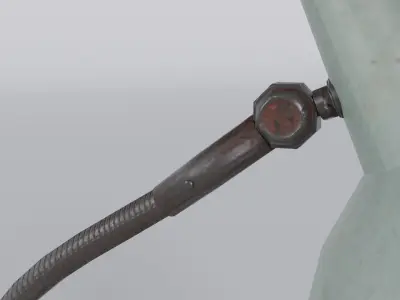 Retro Table Lamp Low-poly 3D model