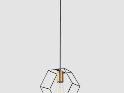 Collection of three chandeliers Low-poly 3D model