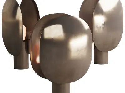 317 lighting fixtures 24 101 copenhagen Clam Table Lamp 3D model