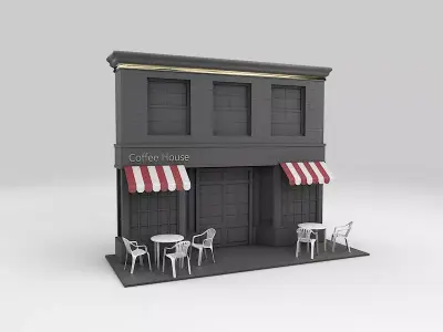 Cafe terrace  3D model
