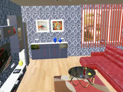 Living room The Together Low-poly 3D model