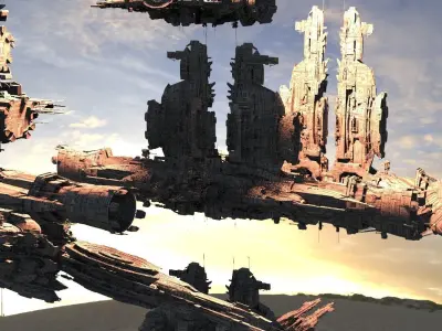 Sci-Fi Droid Warships 12 3D model