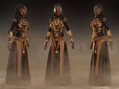 Sci Fi Dune Valkyrie Low-poly 3D model